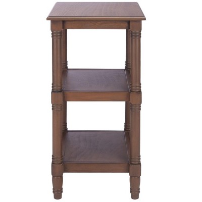 Cassie Brown Wood Rectangular 3-Shelf Accent Table