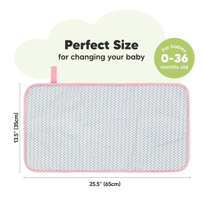 KeaBabies Swift Diaper Changing Pad, Portable Waterproof Diaper Changing Pad for Baby, Travel Changing Pad for Diaper Bag, 4 of 11