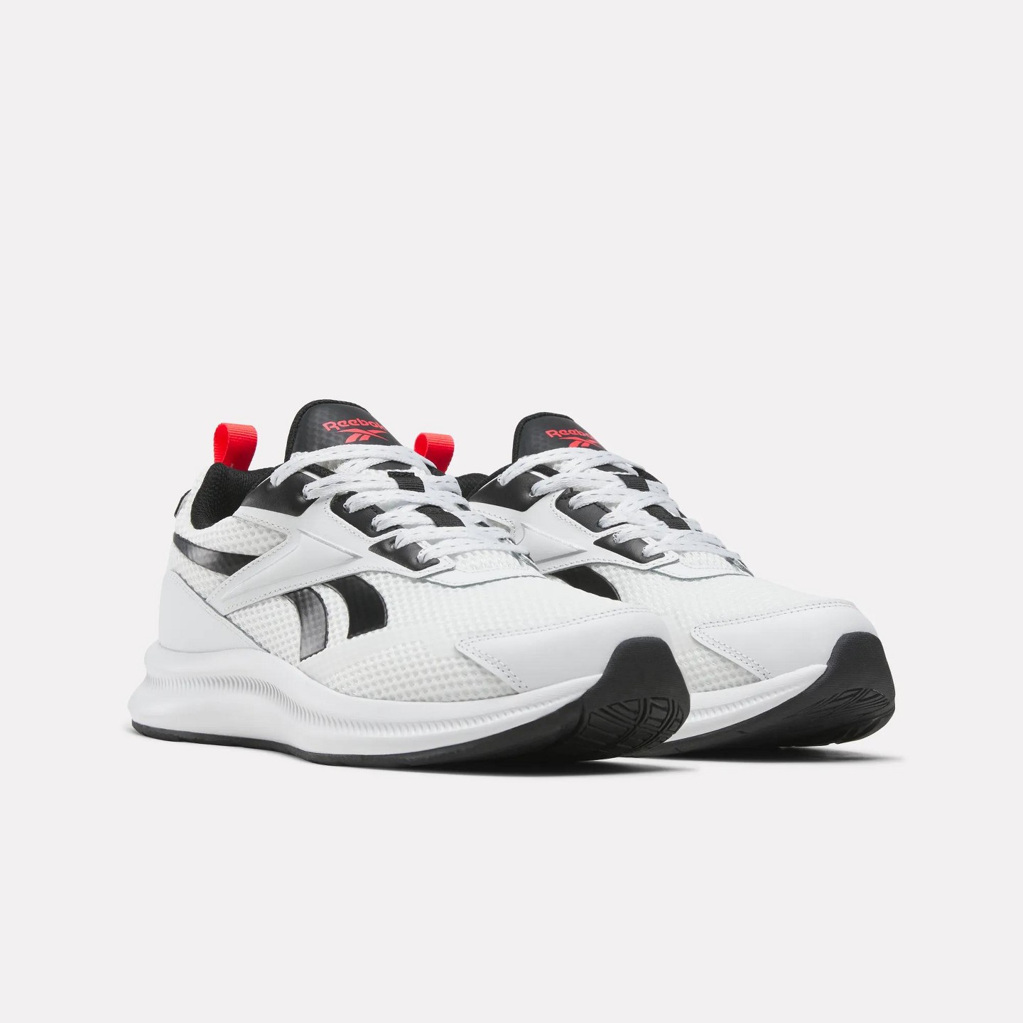 Мужские кроссовки Reebok Mundo Running Shoes Size 10.5 White/Black/Energy Red, цвет: Белый — фото 4