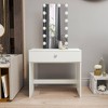 Octavia Lighted Makeup Vanity White - Boahaus: Compact Dressing Table, 14 Bulb Mirror - 4 of 4