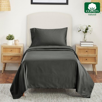 Dark Gray Deep Pocket Cotton California King Sheet Set