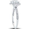 Pompeii3 Platinum 1/2 ct T.W. Diamond Engagement Cushion Halo Ring EX3 Lab Created - image 2 of 4