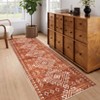 Area Rug Machine Washable Rug Geometric Vintage Non Slip Non Shedding Rugs Low Pile Distressed Throw Carpet for Living Room Bedroom - 3 of 4