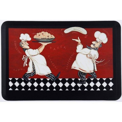 24" X 36" Anti-Fatigue Kitchen Floor Mat Pizza Pasta Chefs - J&V Textiles