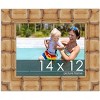 PosterPalooza | 14x12 Wide Bamboo Picture Frame, UV Acrylic, 4 Finishes - Brown, Black, Silver, and Natural - 2 of 4
