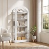 Tribesigns 5-Tier Arch-Shaped Bookshelf, Tall Standing Wooden Modern Storage Bookcase for office,living room - 3 of 4