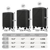 YONWAY 3 Piece Luggage Set, ABS Carry On Luggage Set Hardshell, with TSA Lock & Spinner Wheels - 3 of 4
