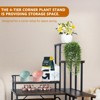 Hidden Litter Box Furniture - Cat Washroom Enclosure with Flower Stand, Pull-Out Tray (Wooden) - 4 of 4