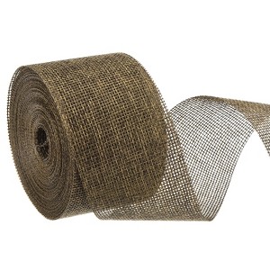 Unique Bargains Burlap Wired Soft Decorative Ribbon Trim for Gift Wrapping - 1 of 4