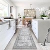 2'x6' Boho Printed Area Rug, Low Pile Non-Slip, Washable, Non-Shedding Vintage Thin Indoor Carpet for Living Room, Nursery, Brown - 2 of 4