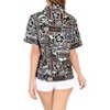 LA LEELA Hawaiian Shirts Womens Casual Summer Beach Party Short Sleeve Tropical Vacation Tops Blouse Shirt Colorful Dress Shirts for Women - 4 of 4
