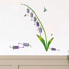 Slickblue Purple Lily Valley Wall Art Decals - Peel & Stick Vinyl Stickers for Smooth Surfaces, 13"x23.5" - 3 of 3