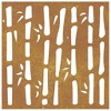 vidaXL Patio Wall Decoration 21.7"x21.7" Corten Steel Bamboo Design - 4 of 4