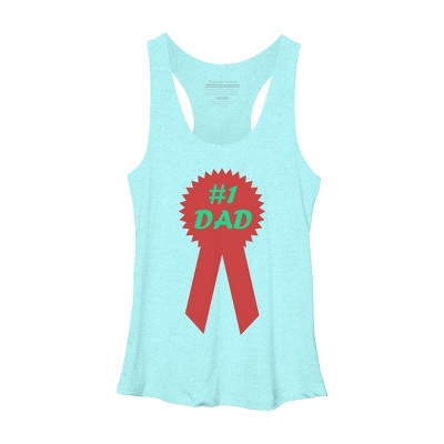 Women's Design By Humans #1 DAD Ribbon By Racerback Tank Top
