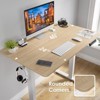 GlasFlength Desk, Standing Desk with Splicing Board, Adjustable Height for Study Room, Game Room, Office, Brown, 40"*24"*27.5" - 2 of 4
