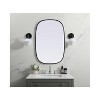 Elegant Lighting Metal Frame Oval Mirror 24x36 Inch in Black - 2 of 4