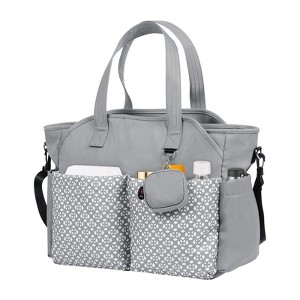 Itopfox Large Tote Diaper Bag for Baby Boys and Girls, Adjustable Shoulder Strap, Multiple Pockets, Waterproof - 1 of 4
