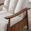 Beig Wood Frame Armchair, Modern Accent Chair Lounge Chair for Living Room - 2 of 4