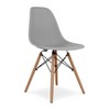 HomeRoots Gray And Natural Heavy Duty Plastic and Wood Dining Side Chair - 4 of 4