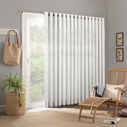 Key Largo Indoor Outdoor Patio Door Curtain Panels White 68