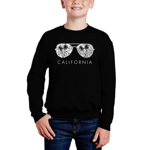 LA Pop Art California Shades - Boy's Word Art Crewneck Sweatshirt - 1 of 3