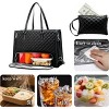 COZONY  Lunch Tote Bag,  PU Leather Laptop Work Bag with Insulated Leakproof Food Compartment, Stylish Lunch Box Tote for Office & Travel - 4 of 4