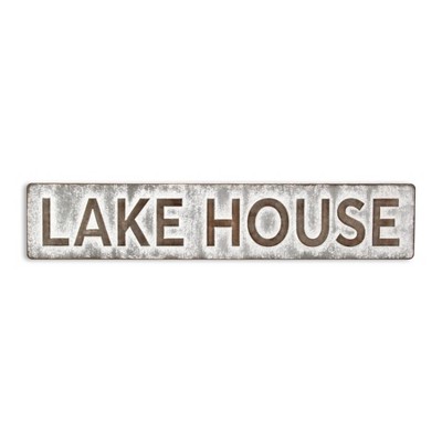 Cheung's Roven Galvanized Lake House Sign - Large