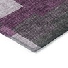 Merlot Mauve And Charcoal Geometric Washable Indoor Outdoor Area Rug - 4 of 4