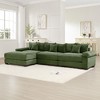 130" Oversized Cloud Modular Sectional Couch, Premium Corduroy 3-Seater. Extra-Thick Armrests, Good Resilience Cushion - 2 of 4