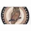 Earth Rugs Owl Round Trivet – 10"x10" Rustic Braided Natural Fiber Hot Pad with Woodland Bird Print - 3 of 3