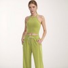 Anna-Kaci Active Women's High Neck Cropped Tank Top with Racer Style Straps and Seamless Fit for Active and Casual Wear - 3 of 4