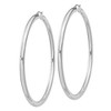 Black Bow Jewelry 4mm Sterling Silver, Extra Large Round Hoop Earrings, 80mm (3 1/8 In) - 2 of 4