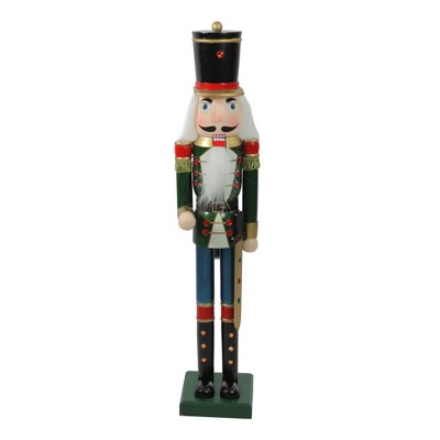 Northlight 36.75" Green and Black Christmas Nutcracker Soldier with Sword