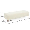FURNIinspire Ottomans And Benches Large Bedroom Bedroom Bench, Decorative Stools, End of Bed Bench Luxury Footrests, White, 60.25"*20.5"*15.5" - 3 of 4