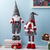 Joyfy 23" Christmas Couple Gnome Decoration Long Leg, Nordic Tomte Gnomes Christmas Decorations Party Gifts (Black Buffalo) - 3 of 4