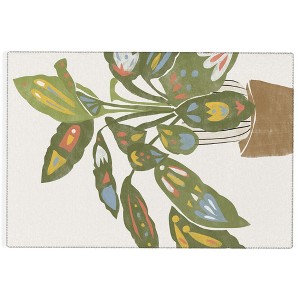 Alja Horvat Scandinavian Plant Outdoor Rug - Deny Designs - 1 of 4