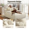 AENKYO Oversized Corduroy Sleeper Sofa Bed & Cloud Lounge Chair, Deep Seat, Armrests, 2 Pillows | Boneless Upholstered Chaise for Indoor Comfort - 4 of 4