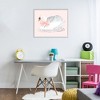 Stupell Industries White Swan with Pink Ribbon Framed Giclee Art - 3 of 4