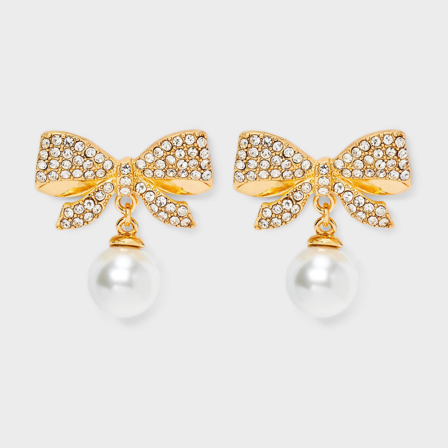SUGARFIX by BaubleBar Tie The Knot Drop Earrings - Gold: Statement Zinc Post, 1.22" Length, 0.03 Weight