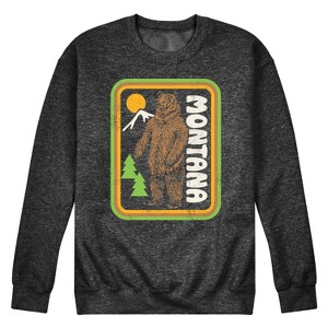 Men's - Instant Message - Montana Grizzly Bears Nature Badge Graphic Fleece Sweatshirt - 1 of 4