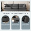 SKRAN 94*35" 3 Seater Chenille Cloud Couch,Wide Seat with Throw Pillows,Upholstered Indoor Furniture for Living Room,Bedroom,Apartment - 2 of 4