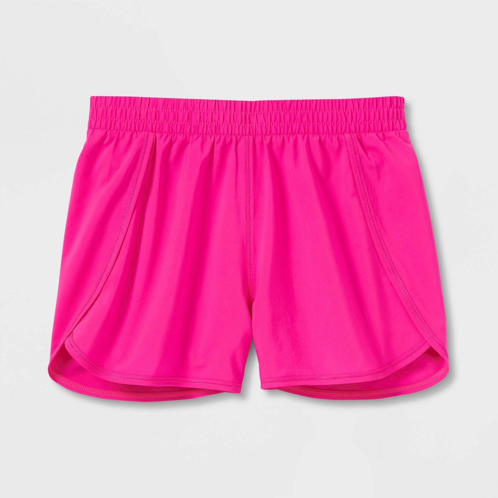 Size M(7/8) Girls' Run Shorts 3" - All in Motion Rose Pink 