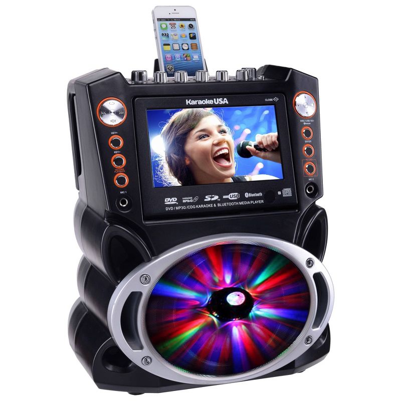 Karaoke USA Complete Bluetooth Karaoke System with LED Sync Lights (GF846), 4 of 16