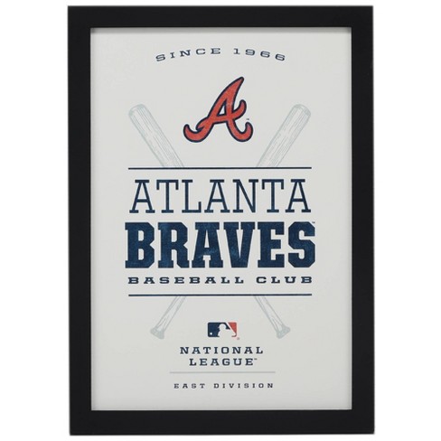 MLB Atlanta Braves Baseball Framed Sign Panel
