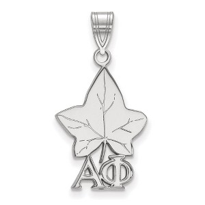 Black Bow Jewelry Sterling Silver Alpha Phi Greek Life Medium Pendant - 1 of 3