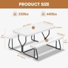 SKONYON 4.5ft Folding Picnic Table Set with 2 Benches, Heavy-Duty HDPE Outdoor Dining Set - 3 of 4
