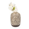 Sagebrook Home 10" Ceramic Vase - Contemporary Decorative Vase in with Creative Abstract Design Table Decor - 3 of 4