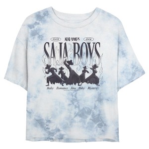 Juniors KPop Demon Hunters Your Saja Boys Idols Silhouette Cropped T-Shirt - 1 of 4