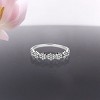 Slickblue Polished Stainless Steel CZ Promise Ring for Women - Clear Flower Stone, No Plating, Sizes 5-10 - 4 of 4