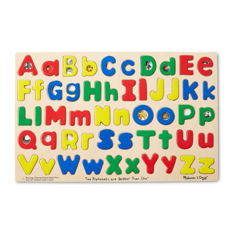 Melissa &#38; Doug Upper &#38; Lower Case Alphabet Letters Wooden Puzzle (52pc), 4 of 13